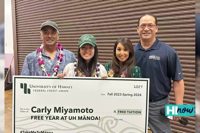 Congratulations to Carly Miyamoto, the 2023 Take Me To Mānoa Scholarship recipient