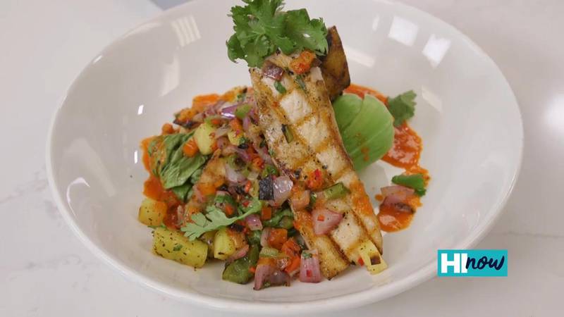 Al fresco dining at Tiki’s: Get the recipe for this ono grilled fish!